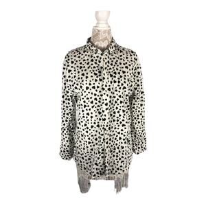 Religion, we live in black,  Black & white shirt NWOT size large